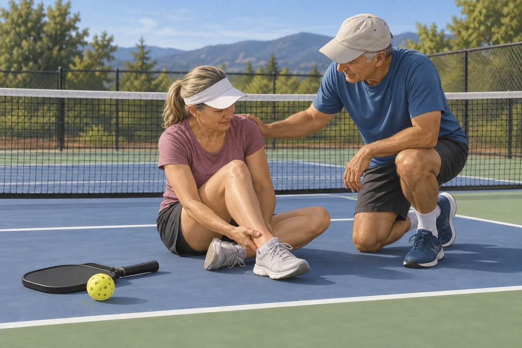Illustration de l'article « Blessures au pickleball : où et comment elles surviennent »